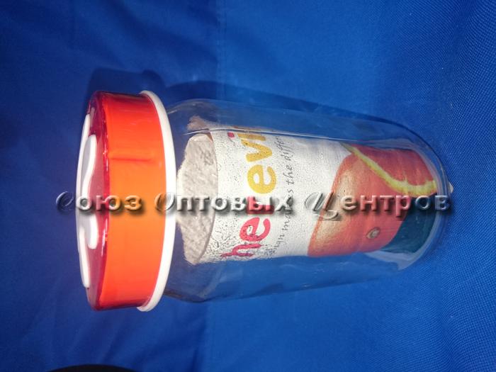 Банка д/сып продуктов 1000 мл 135377-007 оранж. крышка