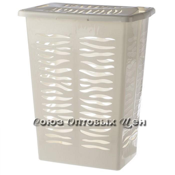 Корзина для белья "Rambai" 30л, 377х261х492 мм (светло-бежевый)